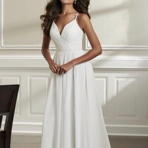 NWT Christina Wu Celebration Belted‎ Wedding Dress in Ivory Size 12